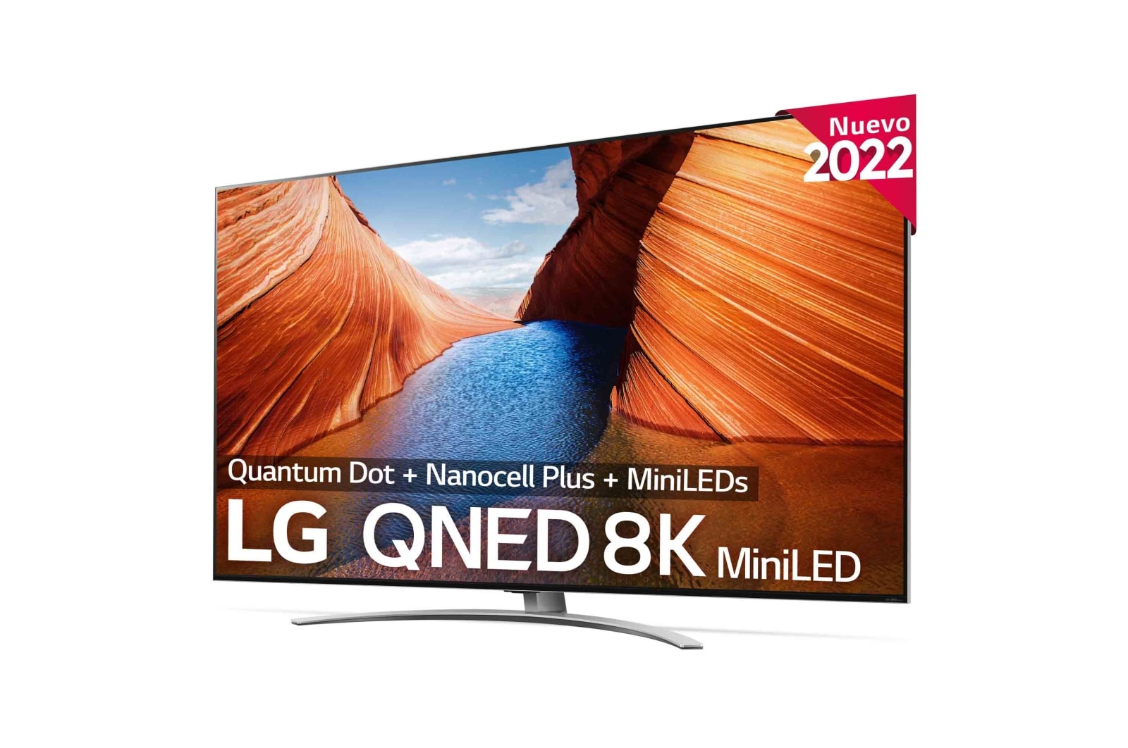 LG Televisor LG 8K QNED Mini LED, Procesador Inteligente de Máxima Potencia 8K α9 Gen 5 con IA, compatible con el 100% de formatos HDR, HDR Dolby Vision y Dolby Atmos, Smart TV webOS22, perfecto para Gaming., 86QNED996QB