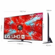 LG Televisor LG 4K UHD, Procesador Inteligente de Gran Potencia 4K a7 Gen 5 con IA, compatible con formatos HDR 10, HLG y HGiG, Smart TV webOS22., 86UQ91006LA