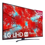 LG Televisor LG 4K UHD, Procesador Inteligente de Gran Potencia 4K a7 Gen 5 con IA, compatible con formatos HDR 10, HLG y HGiG, Smart TV webOS22., 86UQ91006LA