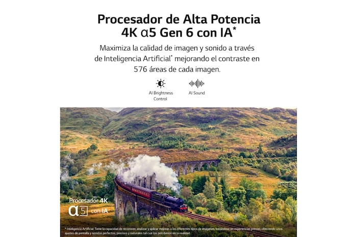 LG Outlet TV LG  UHD 4K de 86'' Serie 76, Procesador Alta Potencia, HDR10 / Dolby Digital Plus, Smart TV webOS23., 86UR76006LC.OUTLET