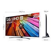 LG 86 pulgadas Smart TV LG UHD AI UT81 4K 2024, 86UT81006LA