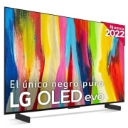 LG Televisor LG  4K OLED evo, Procesador Inteligente de Máxima Potencia 4K a9 Gen 5 con IA, compatible con el 100% de formatos HDR, HDR Dolby Vision, Dolby Atmos, Smart TV webOS22, el mejor TV para Gaming., OLED42C24LA