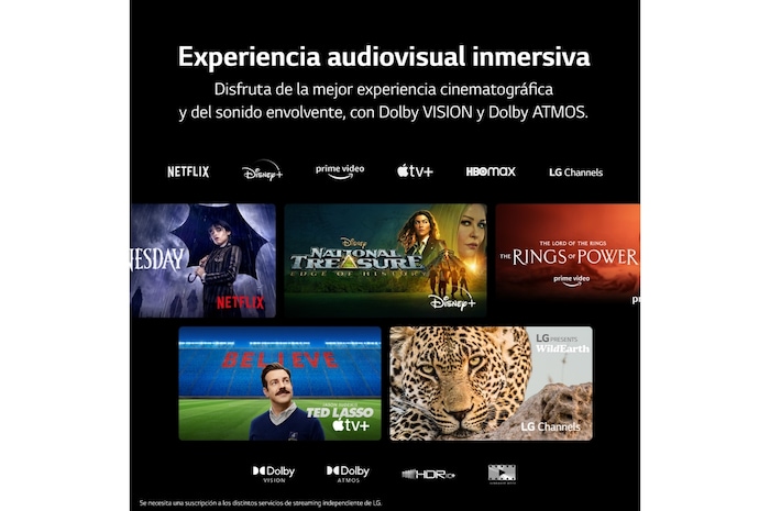 LG TV LG OLED evo 4K de 42'' C3, Procesador Máxima Potencia, Dolby Vision / Dolby ATMOS, Smart TV webOS23, el mejor TV para Gaming., OLED42C35LA