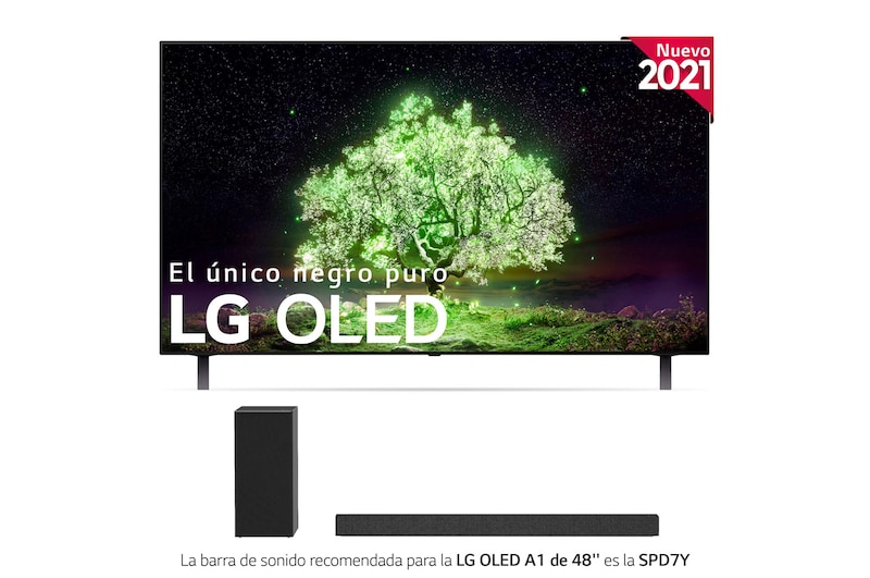LG 4K OLED, SmartTV webOS 6.0, Procesador Inteligente 4K α7 Gen4 con AI, HDR Dolby Vision, DOLBY ATMOS [Clase de eficiencia energética G], OLED48A16LA