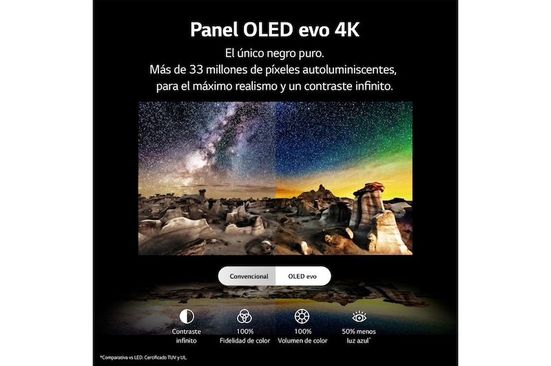 LG TV LG  OLED evo 4K de 48'' C3, Procesador Máxima Potencia, Dolby Vision / Dolby ATMOS, Smart TV webOS23, el mejor TV para Gaming., OLED48C35LA