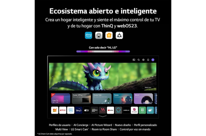 LG TV LG  OLED evo 4K de 48'' C3, Procesador Máxima Potencia, Dolby Vision / Dolby ATMOS, Smart TV webOS23, el mejor TV para Gaming., OLED48C36LA