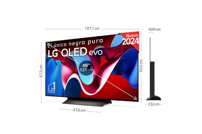 LG 48 pulgadas Smart TV LG OLED evo AI C4 4K 2024 , OLED48C45LA
