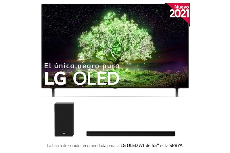LG 4K OLED, SmartTV webOS 6.0, Procesador Inteligente 4K α7 Gen4 con AI, HDR Dolby Vision, DOLBY ATMOS [Clase de eficiencia energética G], OLED55A16LA