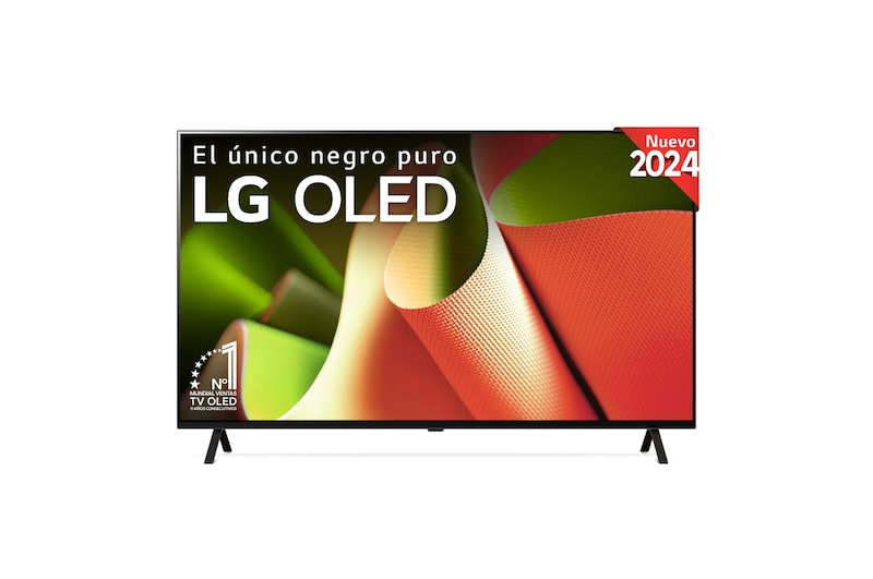 Vista frontal de la televisión LG OLED