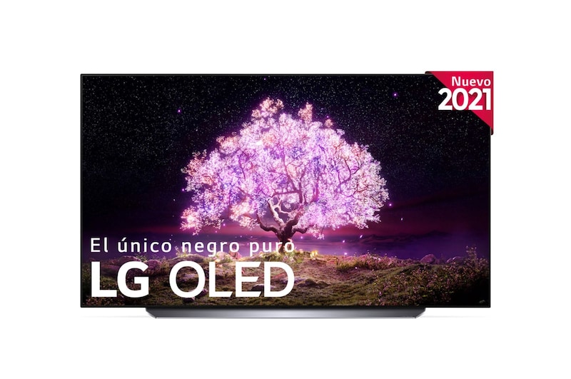 LG 4K OLED, SmartTV webOS 6.0, Procesador Inteligente 4K α9 Gen4 con AI, HDR Dolby Vision, DOLBY ATMOS [Clase de eficiencia energética G], OLED55C14LB