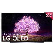 Vista frontal de LG 4K OLED, SmartTV webOS 6.0, Procesador Inteligente 4K α9 Gen4 con AI, HDR Dolby Vision, DOLBY ATMOS [Clase de eficiencia energética G] OLED55C14LB