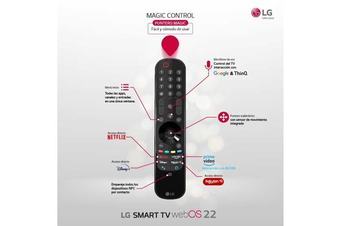 LG Televisor LG  4K OLED evo, Procesador Inteligente de Máxima Potencia 4K a9 Gen 5 con IA, compatible con el 100% de formatos HDR, HDR Dolby Vision, Dolby Atmos, Smart TV webOS22, el mejor TV para Gaming., OLED55C26LD