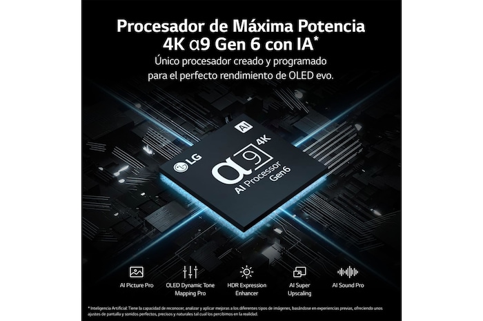 LG TV LG OLED evo 4K de 55'' C3, Procesador Máxima Potencia, Dolby Vision / Dolby ATMOS, Smart TV webOS23, el mejor TV para Gaming., OLED55C35LA