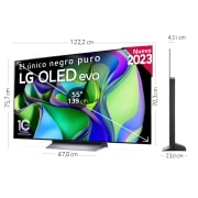 LG TV LG  OLED evo 4K de 55'' C3, Procesador Máxima Potencia, Dolby Vision / Dolby ATMOS, Smart TV webOS23, el mejor TV para Gaming., OLED55C36LC