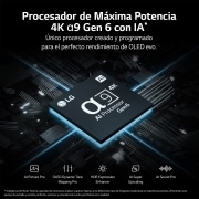 LG TV LG  OLED evo 4K de 55'' C3, Procesador Máxima Potencia, Dolby Vision / Dolby ATMOS, Smart TV webOS23, el mejor TV para Gaming., OLED55C36LC