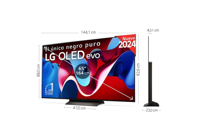 LG 65 pulgadas Smart TV LG OLED evo AI C4 4K 2024, OLED65C44LA