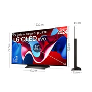 LG 55 pulgadas TV LG OLED 4K serie C4  con Smart TV WebOS24, OLED55C44LA