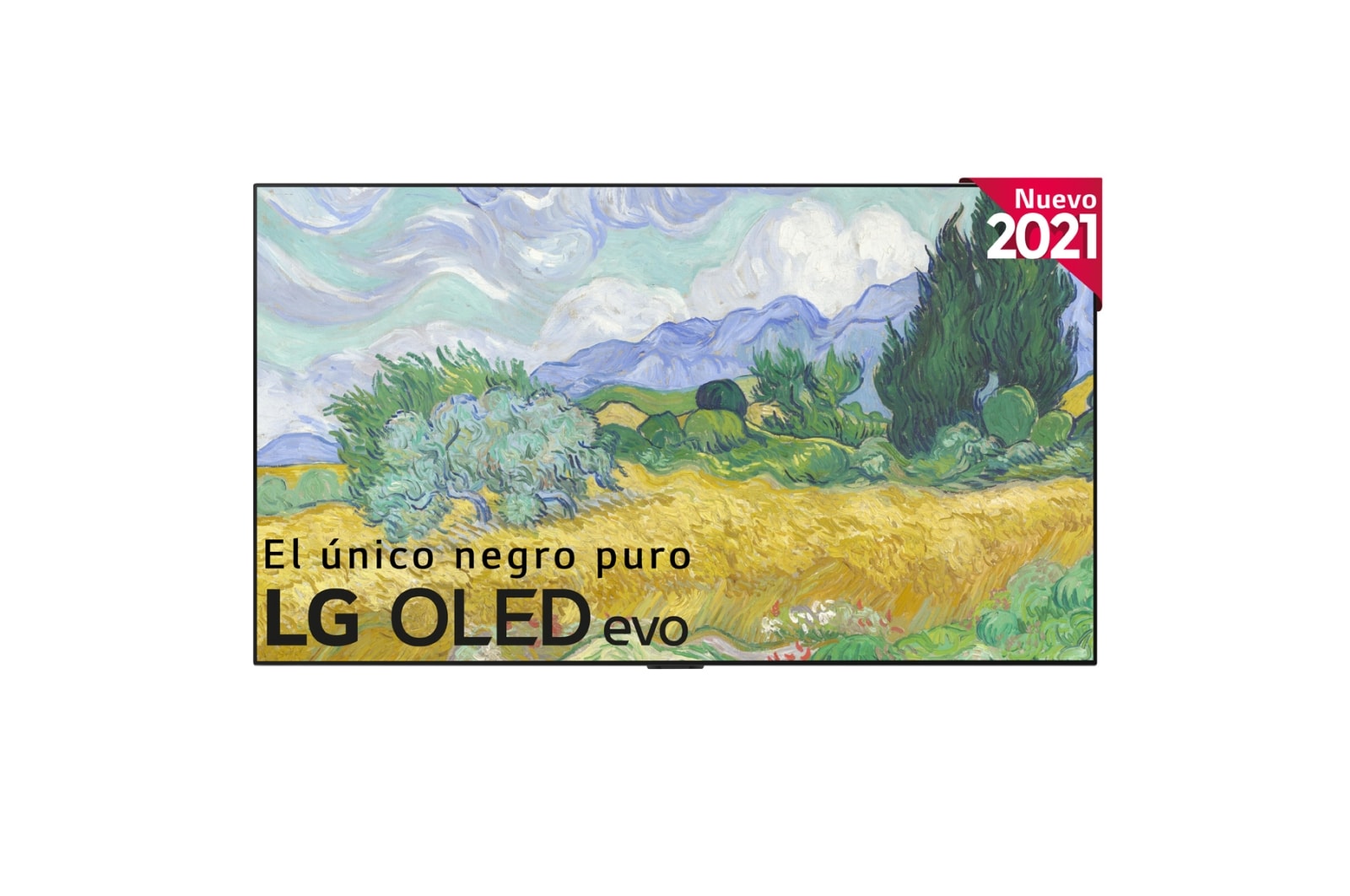 Vista frontal de LG 4K OLED, SmartTV webOS 6.0, Procesador Inteligente 4K α9 Gen4 con AI, HDR Dolby Vision, DOLBY ATMOS [Clase de eficiencia energética G] OLED55G16LA