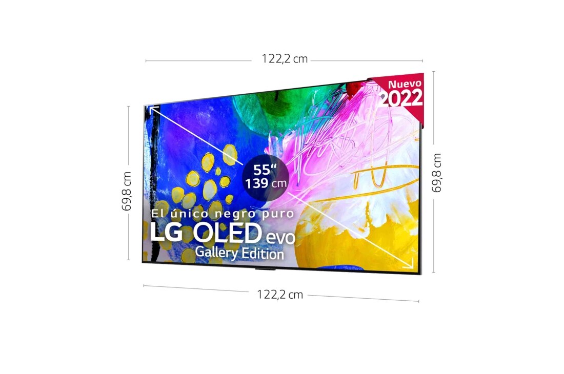 LG Outlet TV LG 4K OLED evo, GALLERY, 139cm (55"), con soporte y servicio de instalación en pared incluido, OLED55G29LA.OUTLET