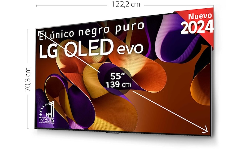 LG 55 pulgadas Smart TV LG OLED evo AI G4 4K 2024, OLED55G45LW.OUTLET