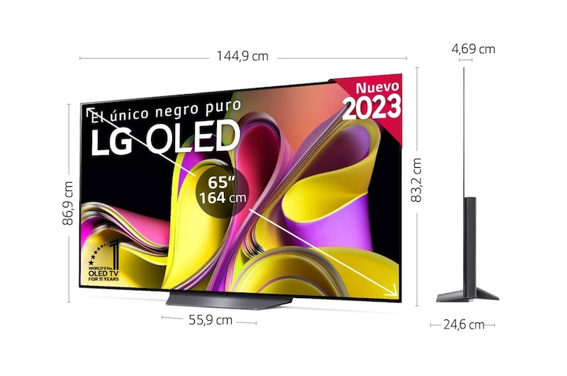 LG TV LG  OLED 4K de 65'' B3, Procesador Gran Potencia, Dolby Vision / Dolby ATMOS, Smart TV webOS23, perfecto para Gaming., OLED65B36LA
