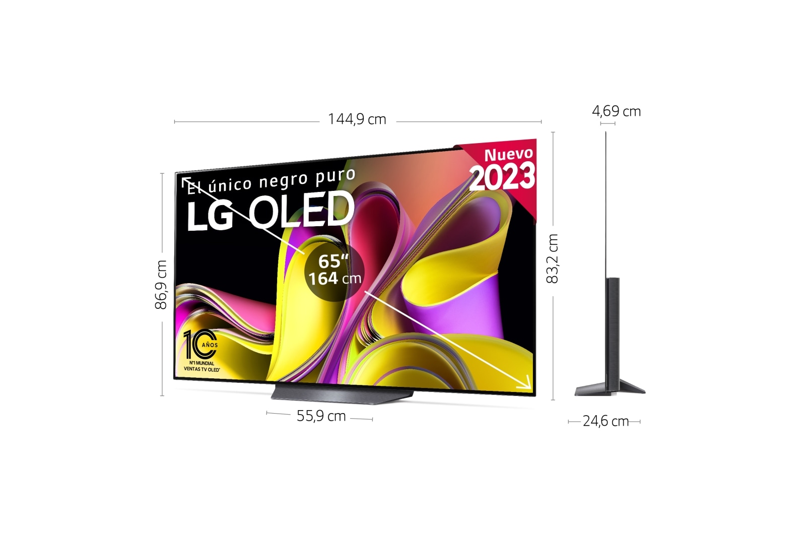 LG TV LG  OLED 4K de 65'' B3, Procesador Gran Potencia, Dolby Vision / Dolby ATMOS, Smart TV webOS23, perfecto para Gaming., OLED65B36LA