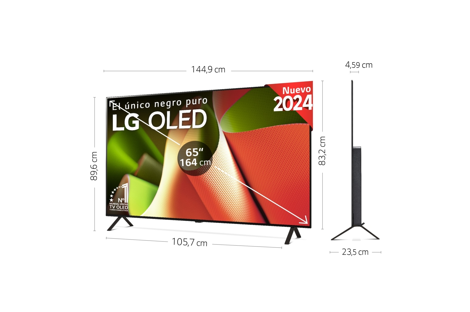 LG 65 pulgadas Smart TV LG OLED AI B4 4K 2024, OLED65B42LA