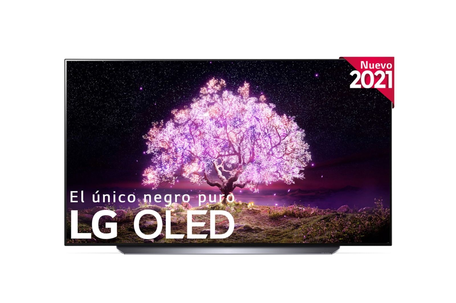 Vista frontal de LG 4K OLED, SmartTV webOS 6.0, Procesador Inteligente 4K α9 Gen4 con AI, HDR Dolby Vision, DOLBY ATMOS [Clase de eficiencia energética G] OLED65C14LB