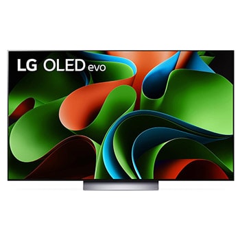Vista frontal de TV LG OLED evo 4K de 65'' C3, Procesador Máxima Potencia, Dolby Vision / Dolby ATMOS, Smart TV webOS23, el mejor TV para Gaming. OLED65C31LA