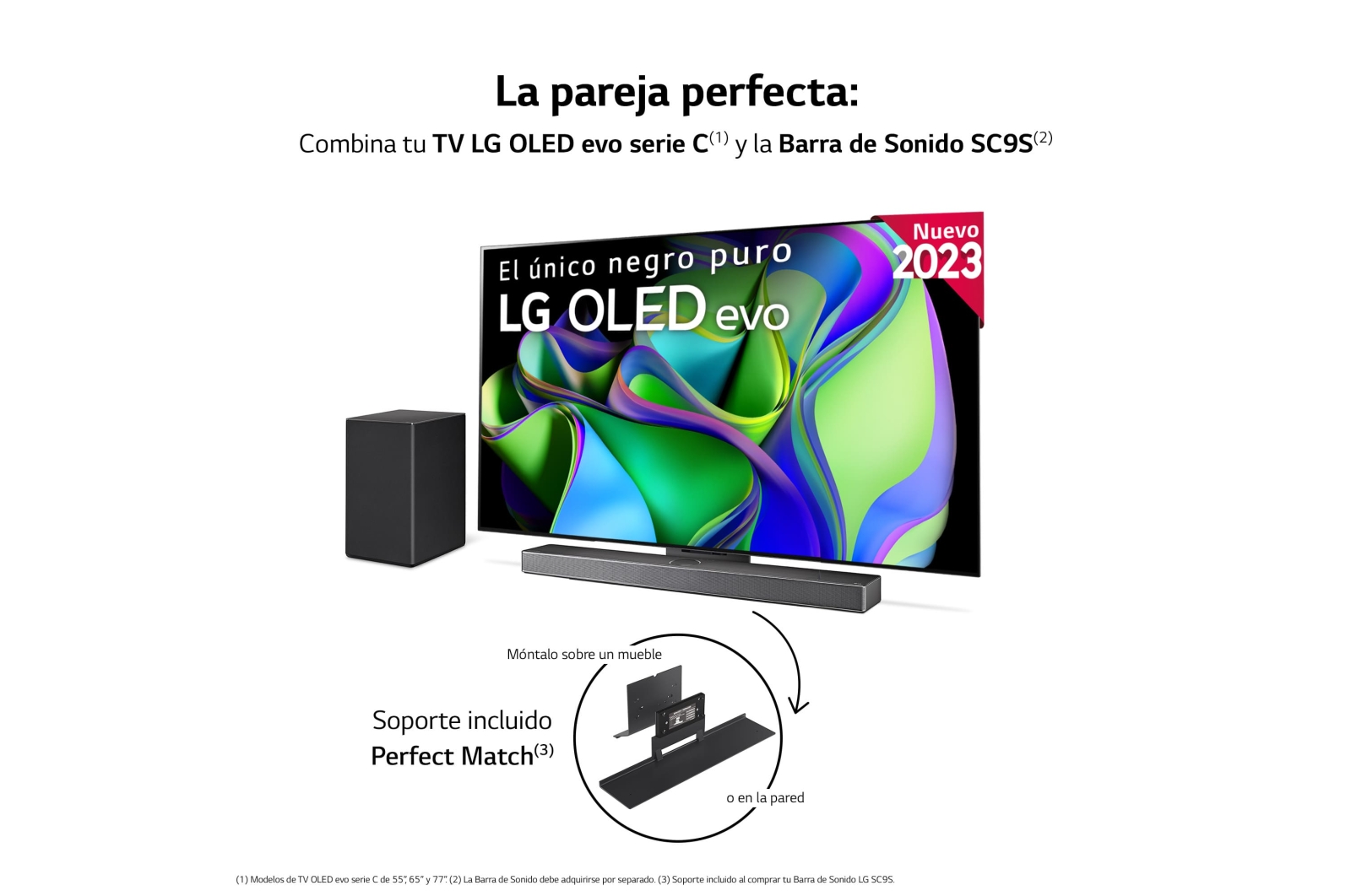 LG TV LG OLED evo 4K de 65'' C35 + Barra de Sonido SC9S valorada en 799€, OLED65C35LA.ESB