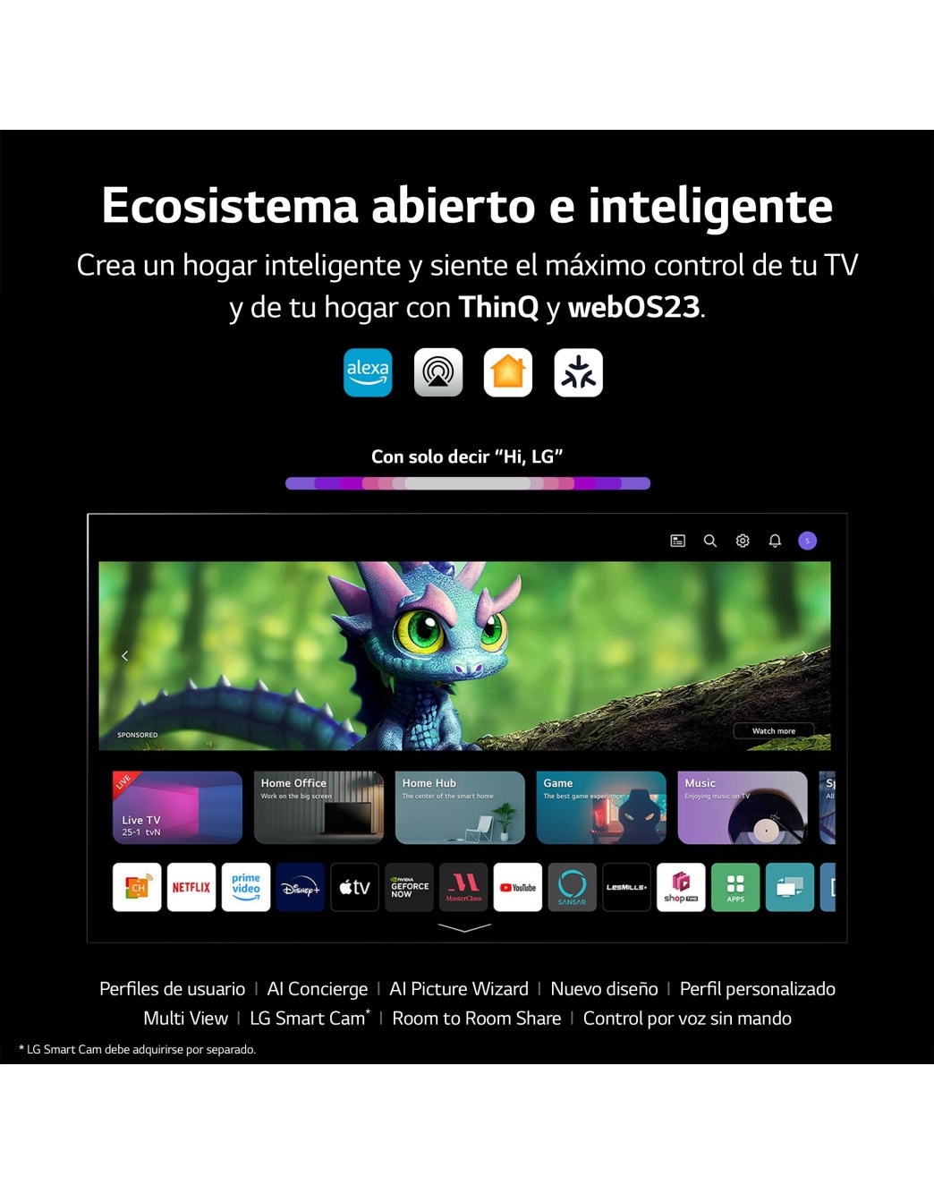 LG TV LG OLED evo 4K de 65'' C36 + Barra de Sonido SC9S valorada en 999€, OLED65C36LC.ESB