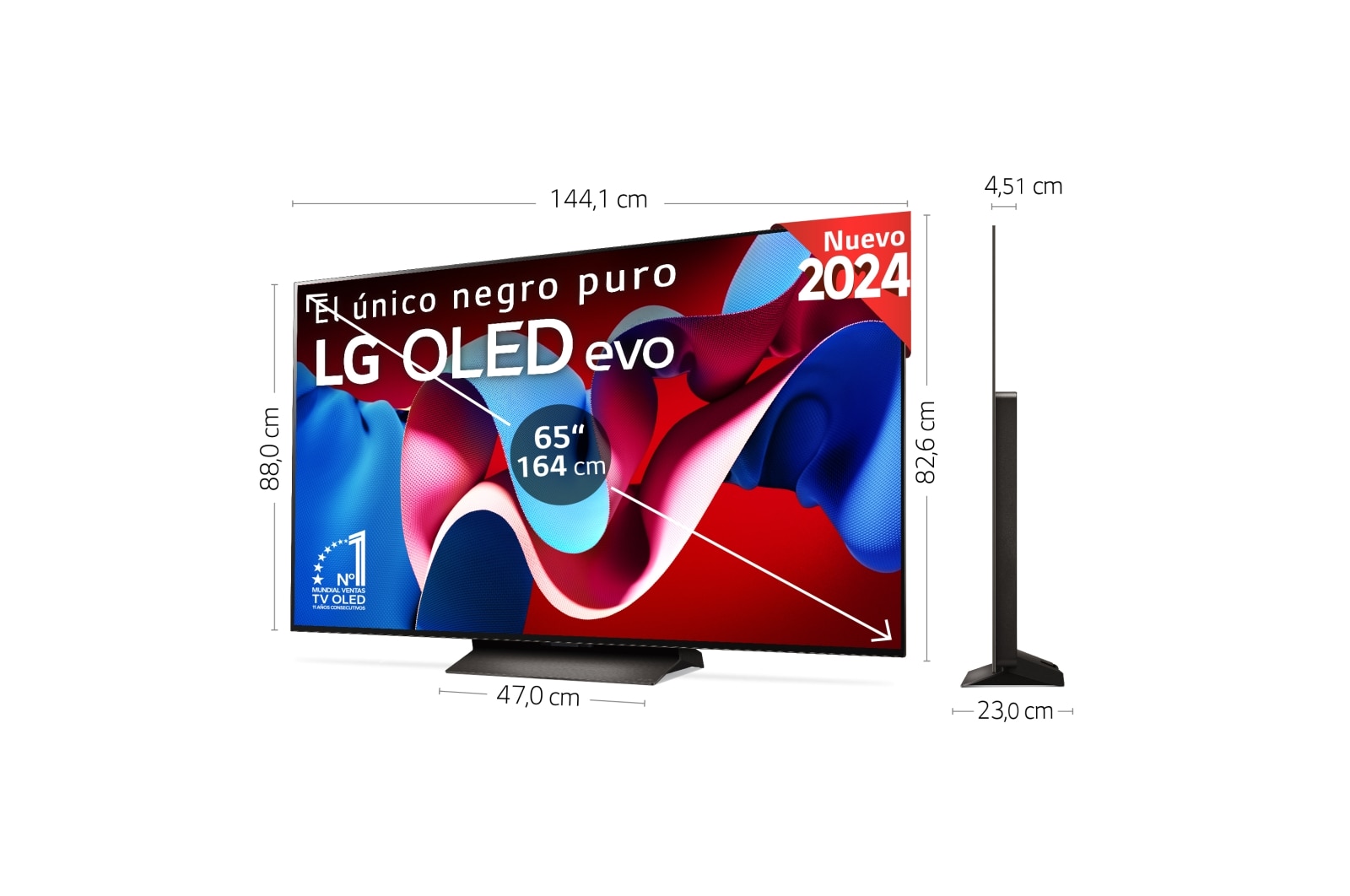 LG Outlet 65 pulgadas Smart TV LG OLED evo AI C4 4K 2024, OLED65C46LA.OUTLET