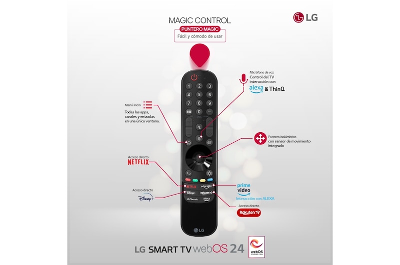 LG 65 pulgadas Smart TV LG OLED evo AI C4 4K 2024, OLED65C46LA