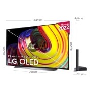 LG Televisor LG  4K OLED, Procesador Inteligente de Máxima Potencia 4K a9 Gen 5 con IA, compatible con el 100% de formatos HDR, HDR Dolby Vision, Dolby Atmos, Smart TV webOS22, el mejor TV para Gaming., OLED65CS6LA