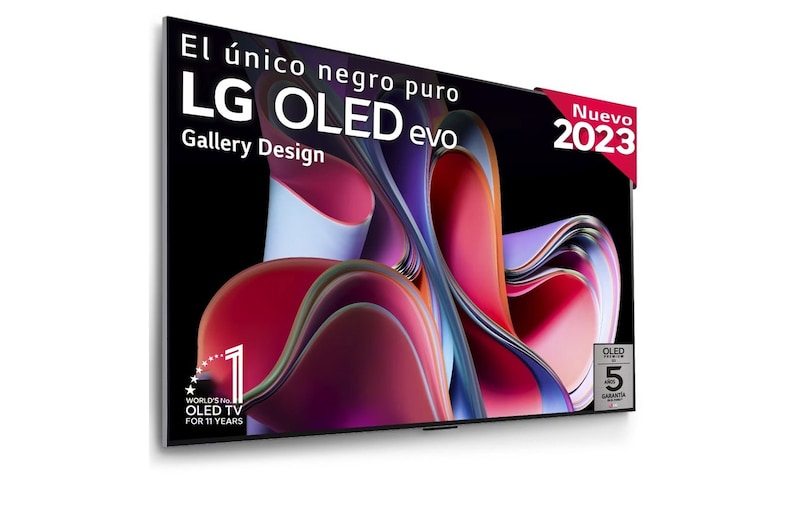 LG TV LG OLED evo 4K de 65'' G3, Procesador Máxima Potencia, Dolby Vision / Dolby ATMOS, Smart TV webOS23, el mejor TV para Gaming. Perfecta Integración en Pared., OLED65G36LA