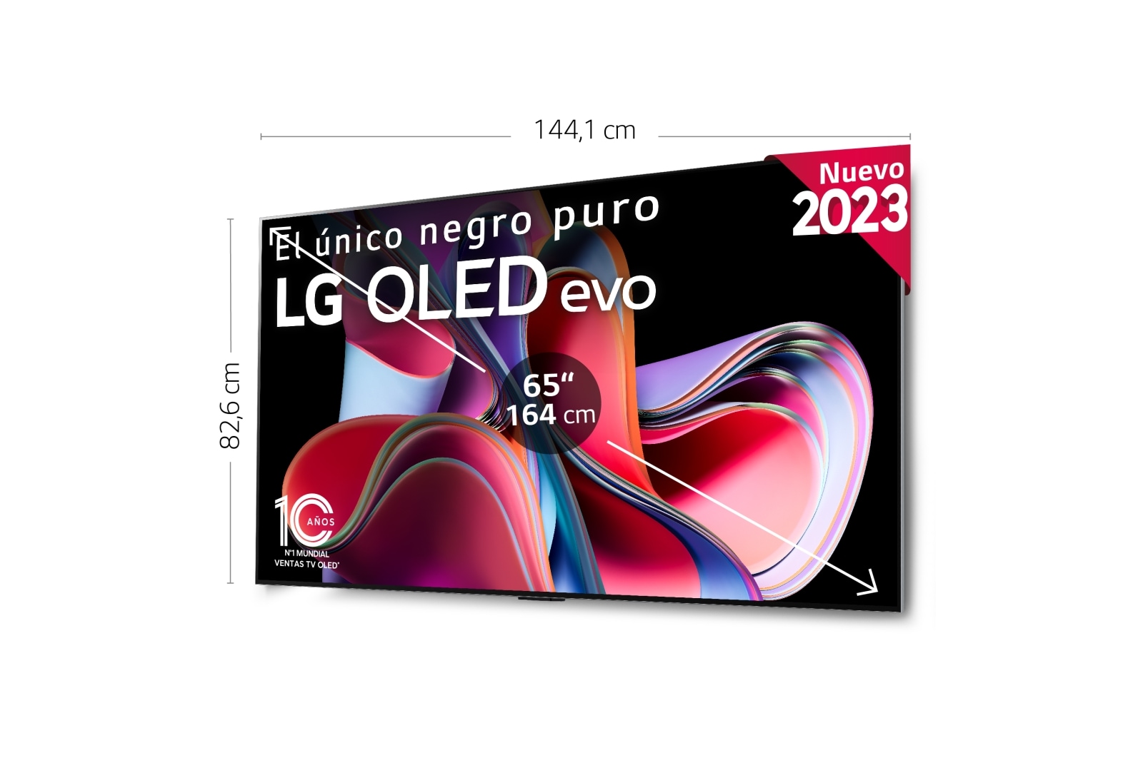 LG TV LG OLED evo 4K de 65'' G3, Procesador Máxima Potencia, Dolby Vision / Dolby ATMOS, Smart TV webOS23, el mejor TV para Gaming. Perfecta Integración en Pared., OLED65G36LA