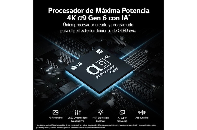 LG TV LG OLED evo 4K de 65'' G3, Procesador Máxima Potencia, Dolby Vision / Dolby ATMOS, Smart TV webOS23, el mejor TV para Gaming. Perfecta Integración en Pared., OLED65G36LA