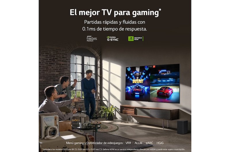 LG TV LG OLED evo 4K de 65'' G3, Procesador Máxima Potencia, Dolby Vision / Dolby ATMOS, Smart TV webOS23, el mejor TV para Gaming. Perfecta Integración en Pared., OLED65G36LA