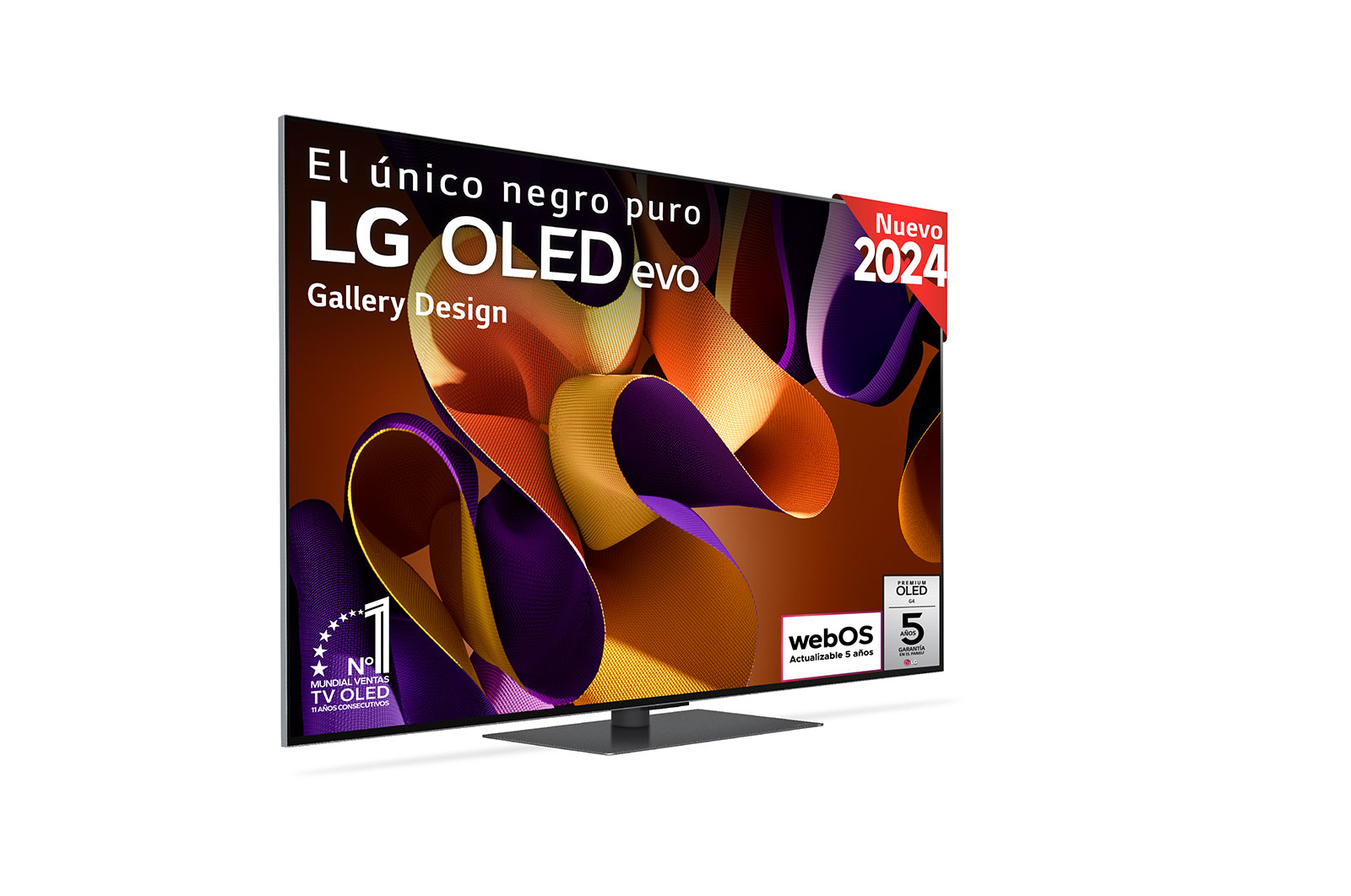 Vista frontal de Outlet 65 pulgadas TV LG OLED evo* 4K serie G4 con Smart TV WebOS24 OLED65G46LS.OUTLET