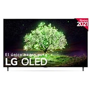 Vista frontal de LG 4K OLED, SmartTV webOS 6.0, Procesador Inteligente 4K α7 Gen4 con AI, HDR Dolby Vision, DOLBY ATMOS [Clase de eficiencia energética G] OLED77A16LA