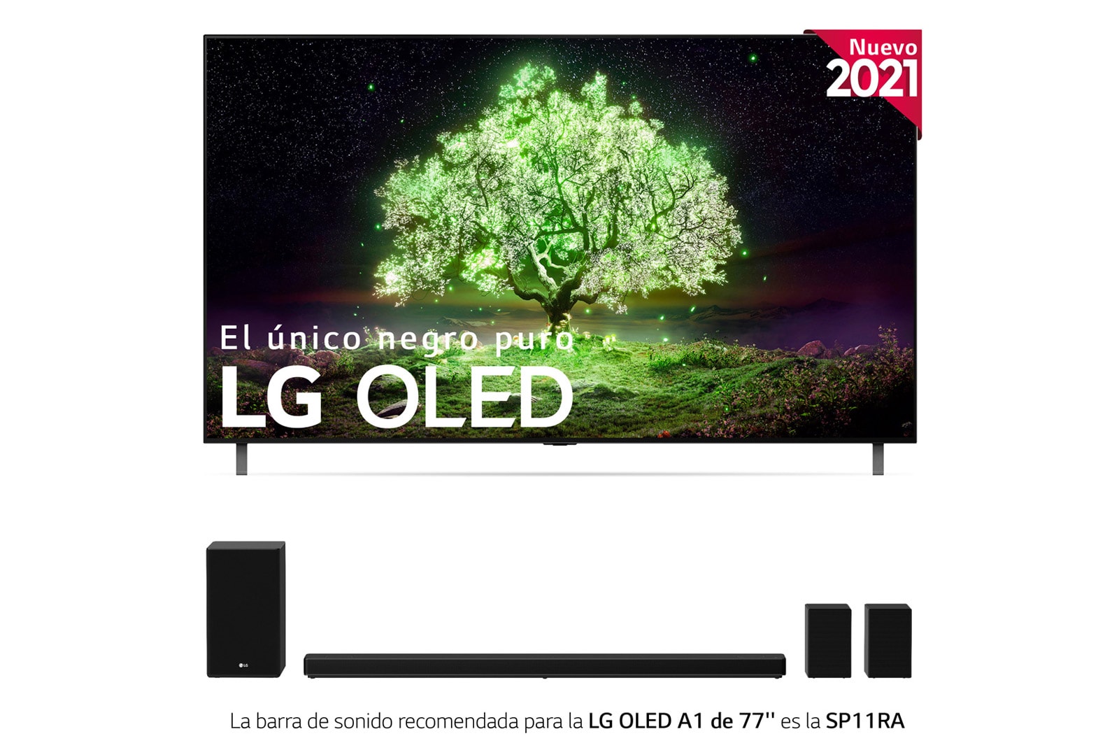 LG 4K OLED, SmartTV webOS 6.0, Procesador Inteligente 4K α7 Gen4 con AI, HDR Dolby Vision, DOLBY ATMOS [Clase de eficiencia energética G], OLED77A16LA