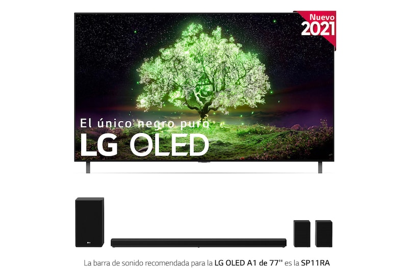 LG 4K OLED, SmartTV webOS 6.0, Procesador Inteligente 4K α7 Gen4 con AI, HDR Dolby Vision, DOLBY ATMOS [Clase de eficiencia energética G], OLED77A16LA