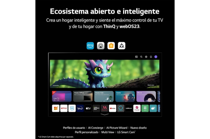 LG TV LG  OLED 4K de 77'' B3, Procesador Gran Potencia, Dolby Vision / Dolby ATMOS, Smart TV webOS23, el mejor TV para Gaming., OLED77B36LA