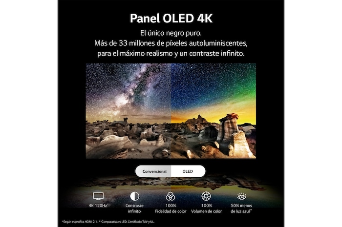 LG Outlet TV LG OLED 4K de 77'' B3, Procesador Gran Potencia, Dolby Vision / Dolby ATMOS, Smart TV webOS23, el mejor TV para Gaming., OLED77B36LA.OUTLET
