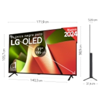 LG 77 pulgadas Smart TV LG OLED AI B4 4K 2024, OLED77B46LA