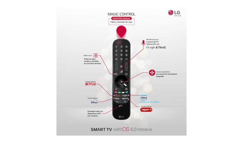 LG 4K OLED, SmartTV webOS 6.0, Procesador Inteligente 4K α9 Gen4 con AI, HDR Dolby Vision, DOLBY ATMOS [Clase de eficiencia energética G], OLED77C14LB