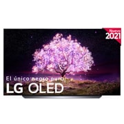 Vista frontal de LG 4K OLED, SmartTV webOS 6.0, Procesador Inteligente 4K α9 Gen4 con AI, HDR Dolby Vision, DOLBY ATMOS [Clase de eficiencia energética G] OLED77C14LB