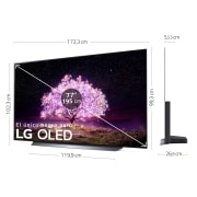 LG 4K OLED, SmartTV webOS 6.0, Procesador Inteligente 4K α9 Gen4 con AI, HDR Dolby Vision, DOLBY ATMOS [Clase de eficiencia energética G], OLED77C17LB