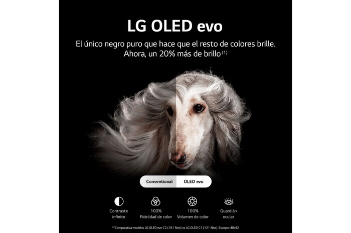 LG Televisor LG 4K OLED evo, Procesador Inteligente de Máxima Potencia 4K a9 Gen 5 con IA, compatible con el 100% de formatos HDR, HDR Dolby Vision y Dolby Atmos, Smart TV webOS22, el mejor TV para Gaming. , OLED77C24LA
