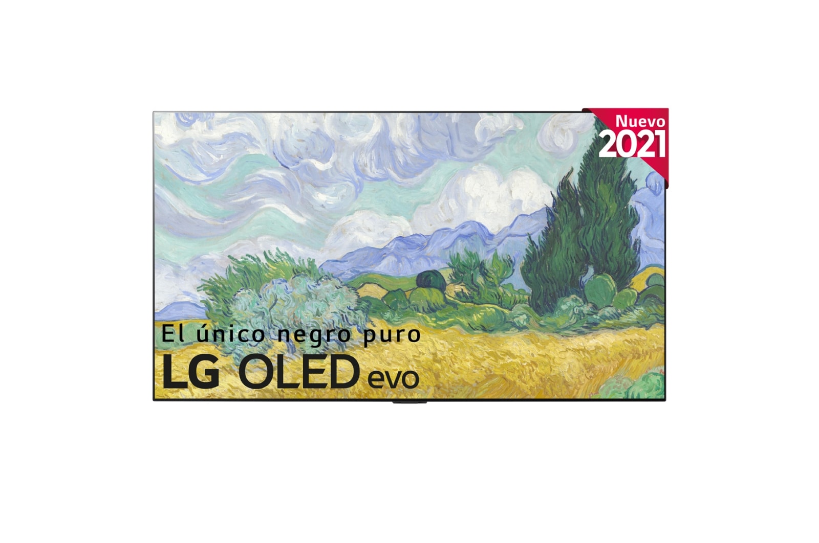 Vista frontal de LG 4K OLED, SmartTV webOS 6.0, Procesador Inteligente 4K α9 Gen4 con AI, HDR Dolby Vision, DOLBY ATMOS [Clase de eficiencia energética G] OLED77G16LA